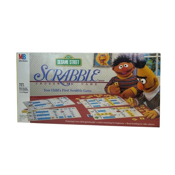 Milton Bradley Other - Sesame Street Kids Scrabble Game by Milton Bradley 1992 Vintage Game New Sealed